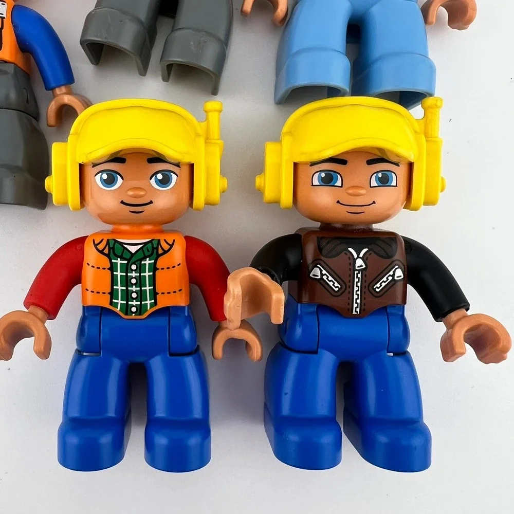 LEGO DUPLO Construction Worker Figures Lot of 5 Builders Minifigures 2010